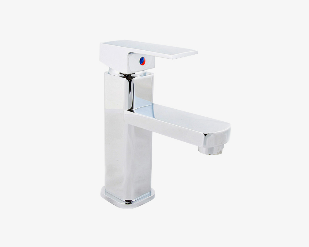 Bateria umywalkowa CUBIC kwadratowa - Chrom