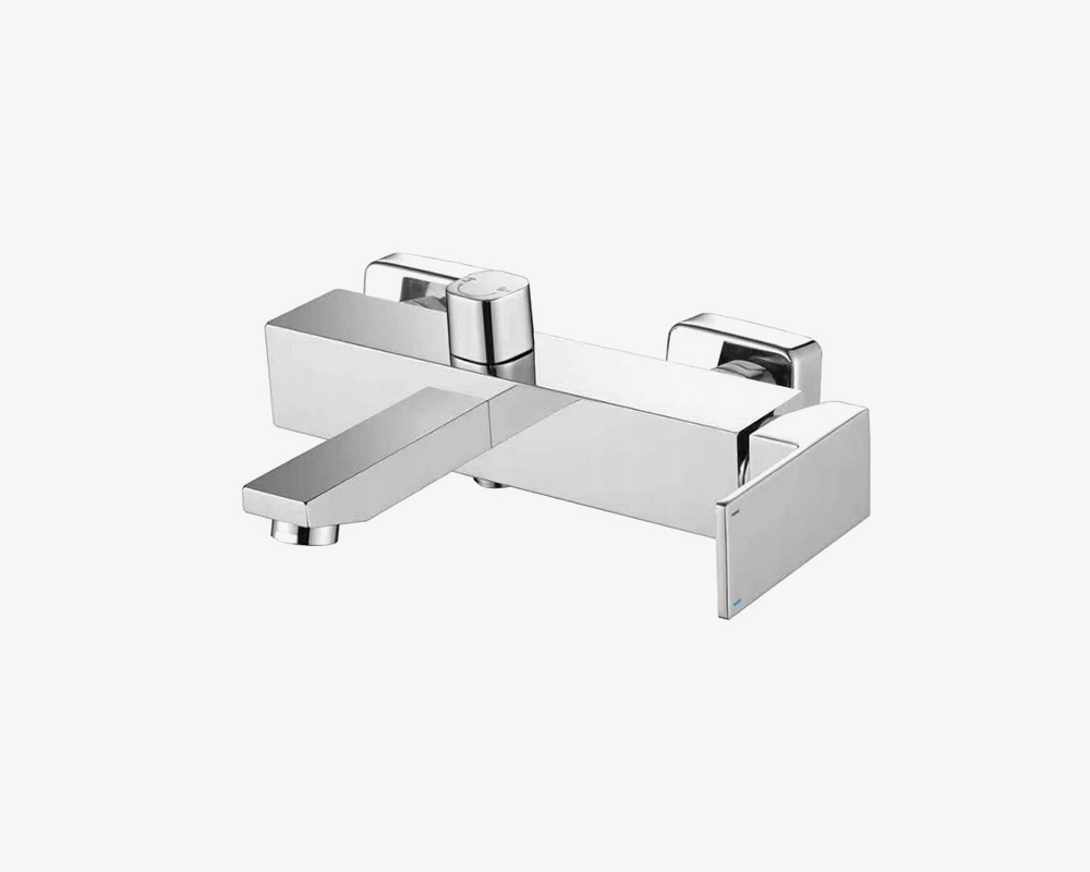 Bateria wannowa CUBE kwadratowa - Chrom