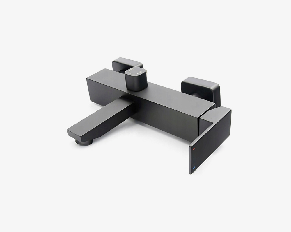 Bateria wannowa CUBE kwadratowa - Czarna