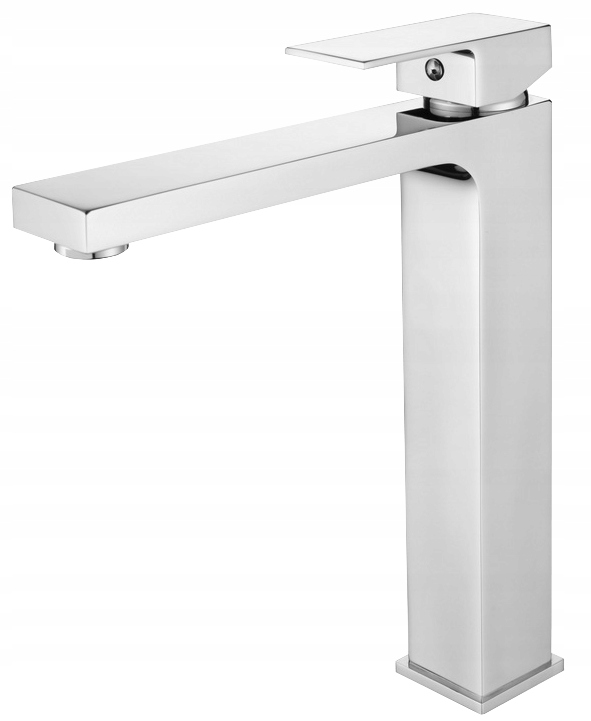 Bateria umywalkowa CUBE wysoka - Chrom