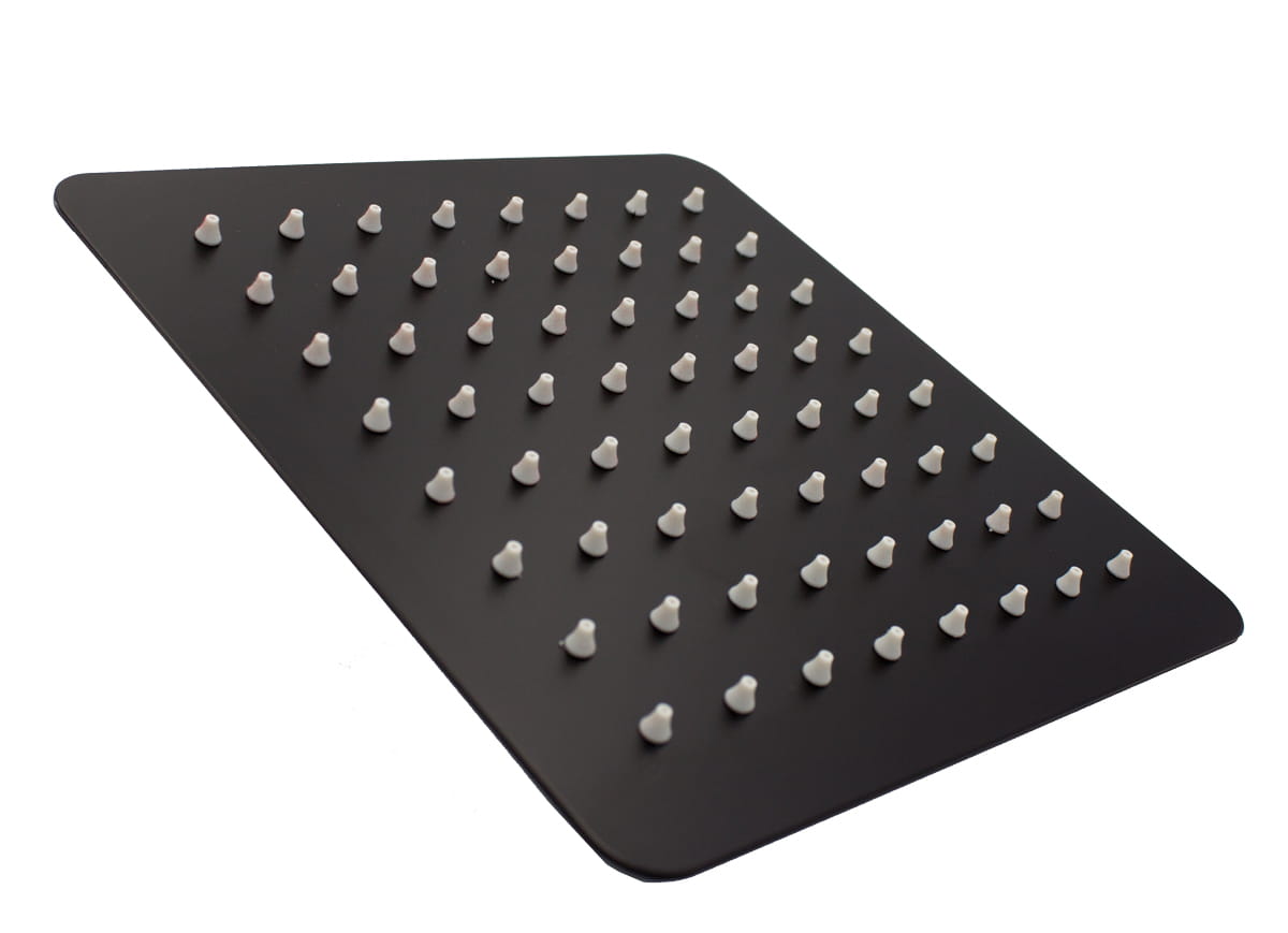 Deszczownica ultra slim kwadratowa prysznicowa czarna 20x20