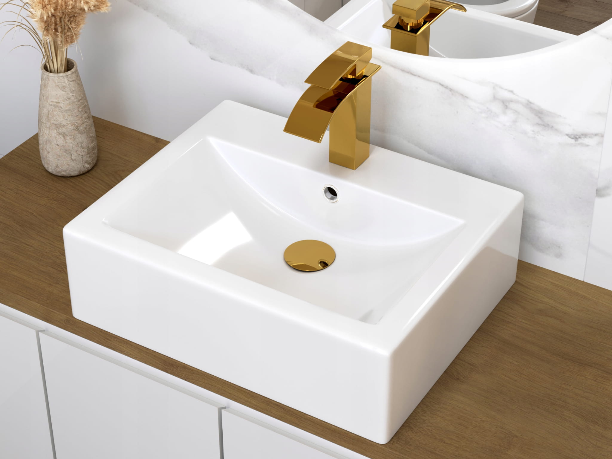 Umywalka ceramiczna nablatowa Bilbao