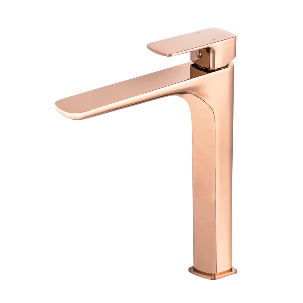 Caro rosegold bateria umywalkowa wysoka nablatowa