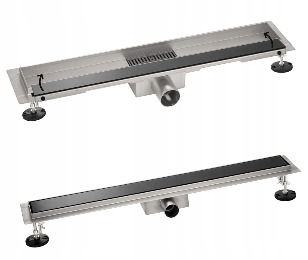 Odpływ liniowy ścienny 60 cm CZARNY OLś-600bk