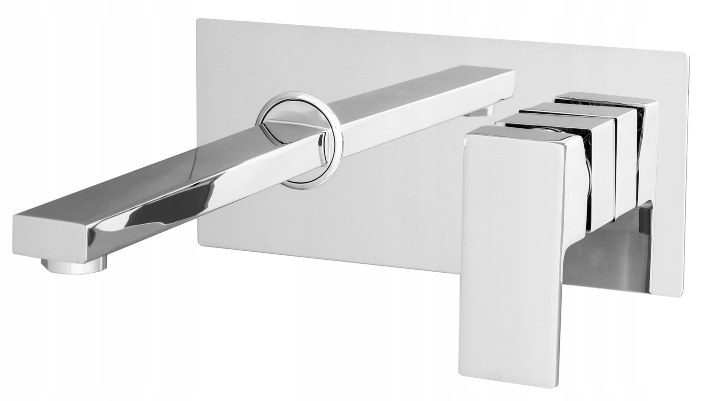 Cube chrom bateria umywalkowa podtynkowa kwadratowa