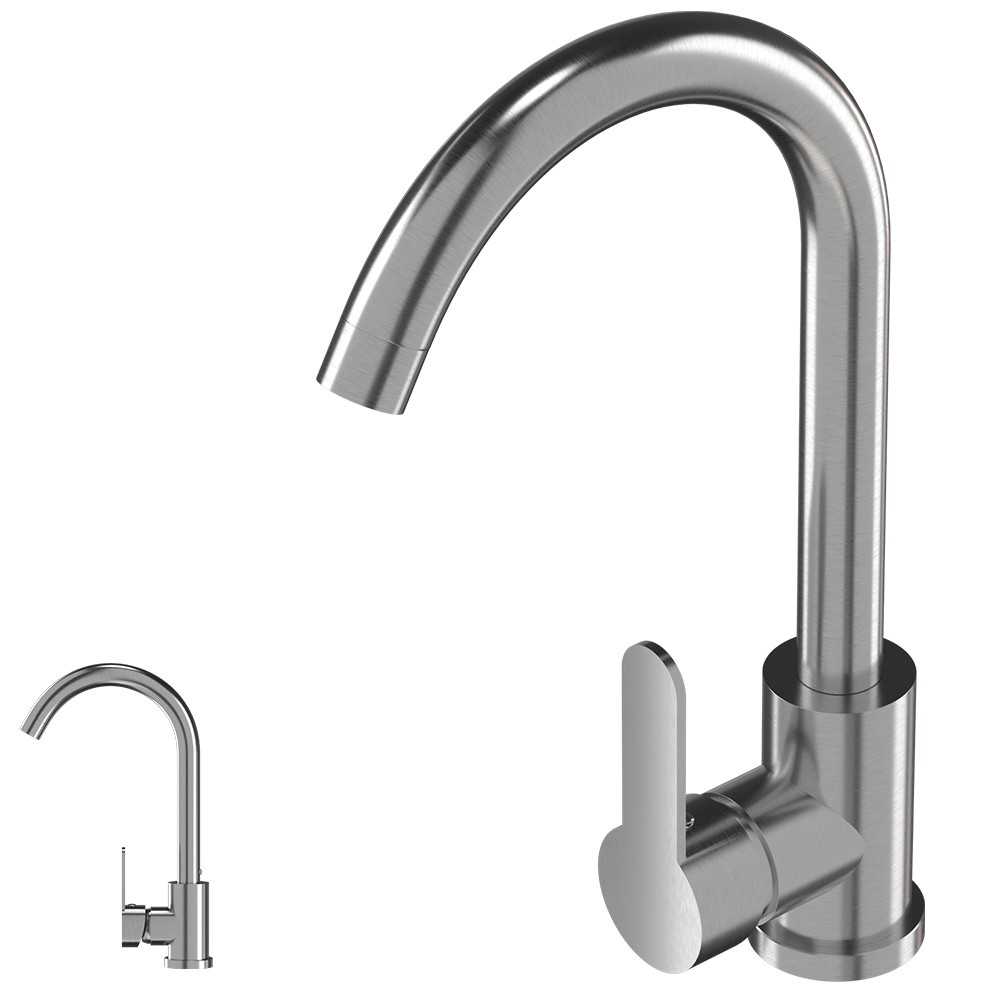 Bateria kuchenna inox kran do zlewu prestige