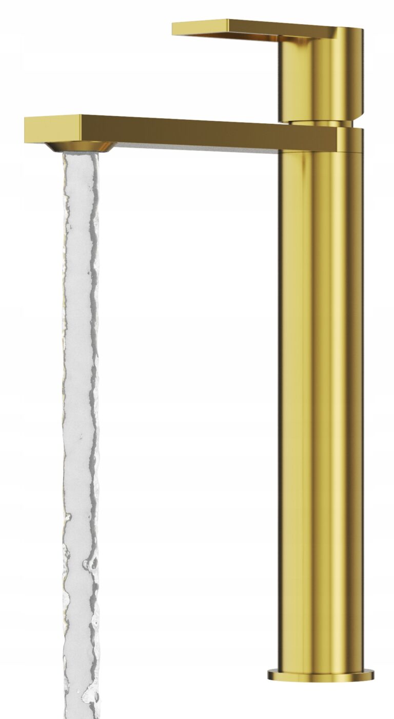 BATERIA-UMYWALKOWA-ZLOTA-WYSOKA-LAZIENKOWA-MOSIEZNA-STOJACA-KRAN-ARMA-Linia-ARMA