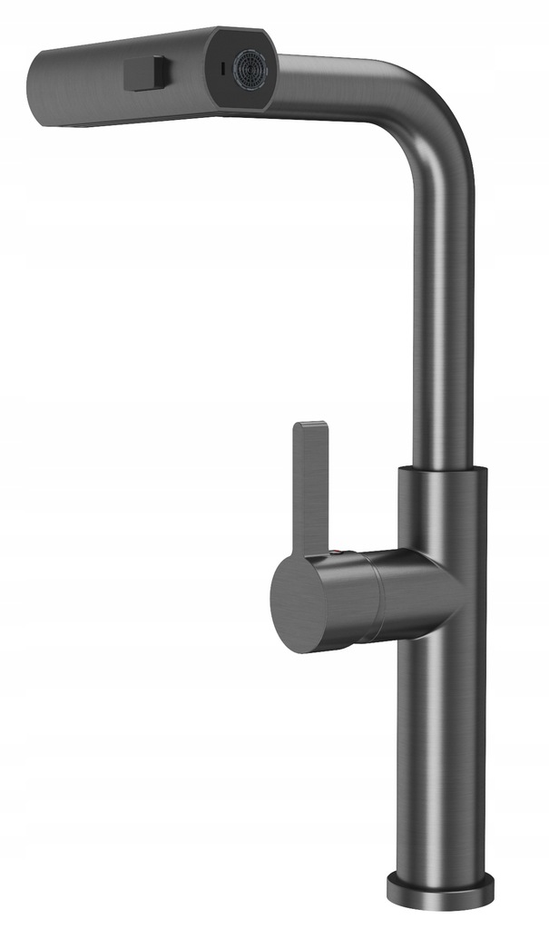 BATERIA-KUCHENNA-Z-WYCIAGANA-WYLEWKA-GUN-GREY-3-STRUMIENIE-WODY-KRAN-GIRO-Typ-montazu-stojaca