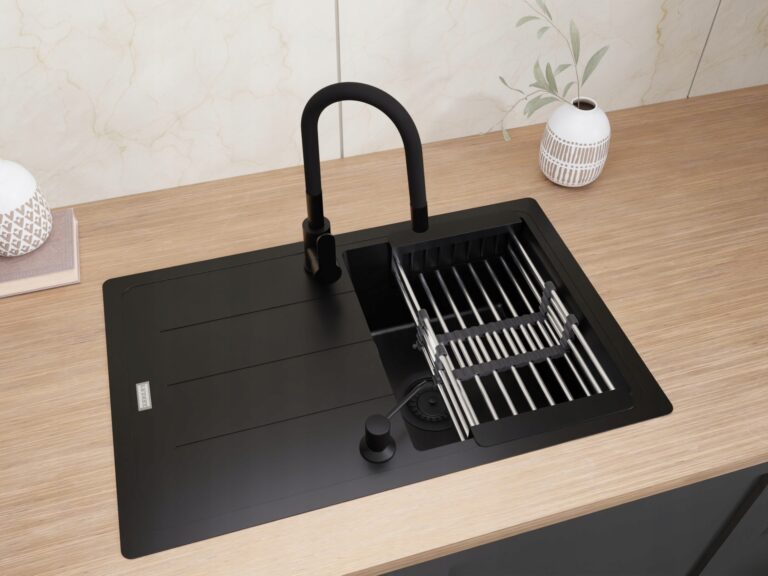 ZLEW-Franke-Basis-BFG-611-78-ZESTAW-CZARNY-BATERIA-DOZOWNIK-OCIEKARKA-Kolor-onyx