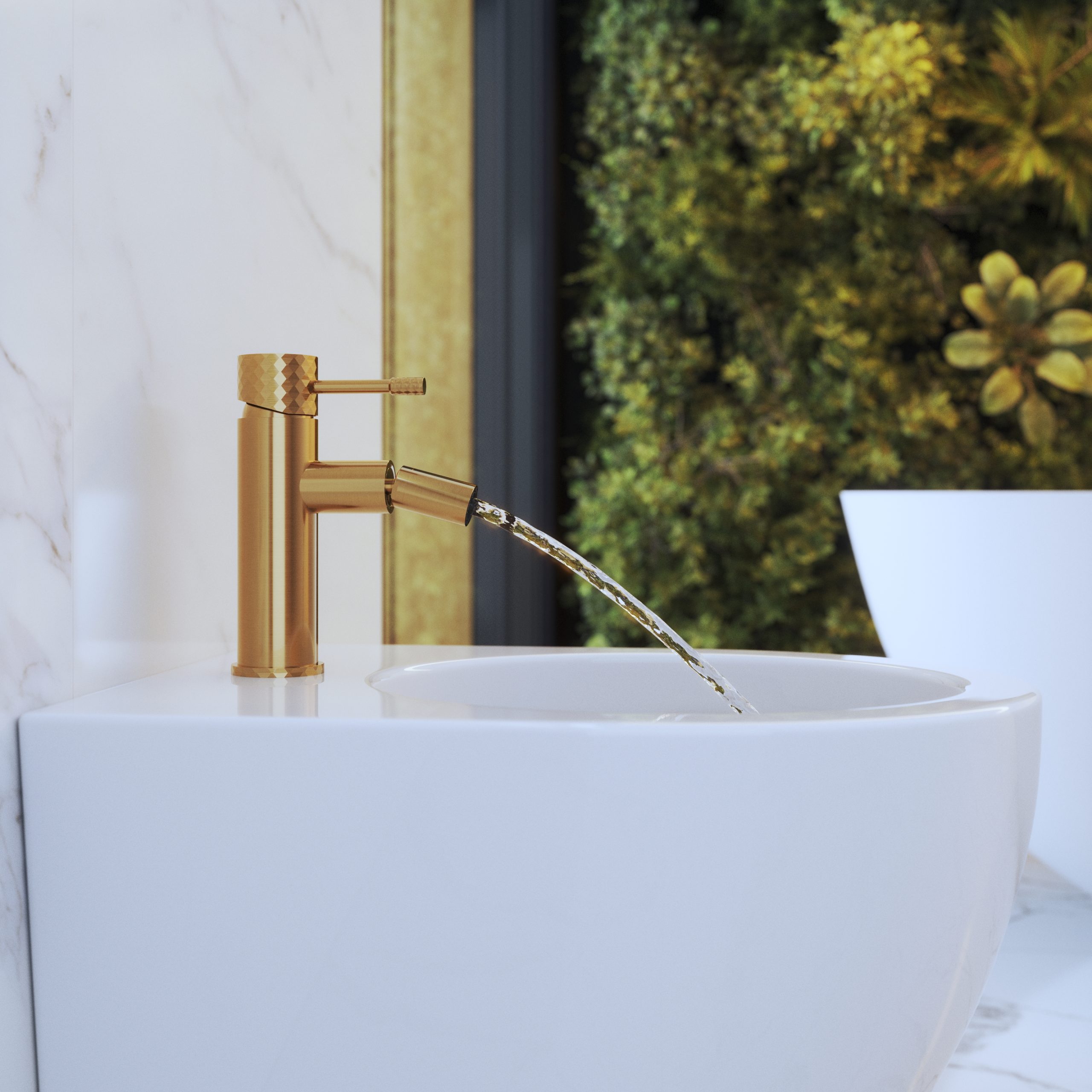 Bateria bidetowa stojąca jednouchwytowa kran bidet ruchomy GLAMI złoty